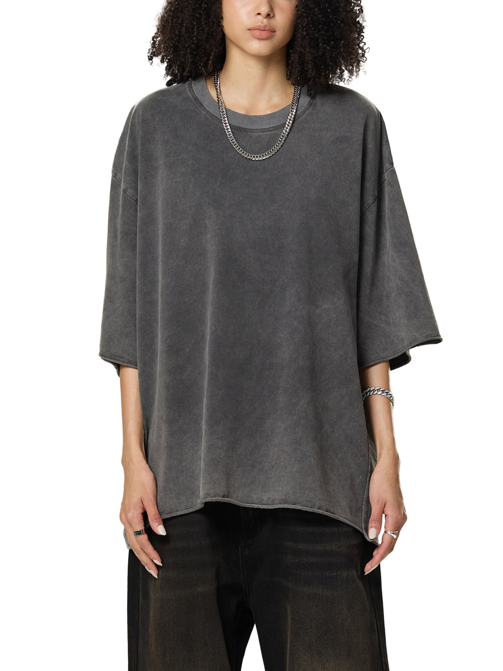 Snow Washed Raw Edge Boxy T-Shirt – Vintage Streetwear | Tapstitch-9